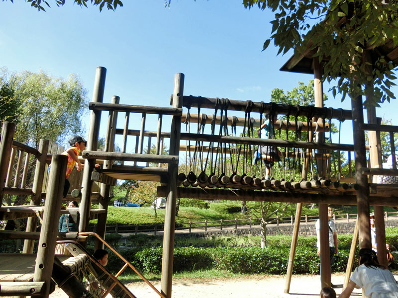 竹取公園 木製アスレチック遊具