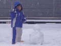 雪遊び 雪だるま