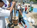 夏休み洪水体験 淀川 河川レンジャー 土のう作り