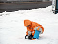 お正月の帰省 雪遊び