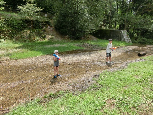 山城森林公園 川遊び 水遊び バーベキュー