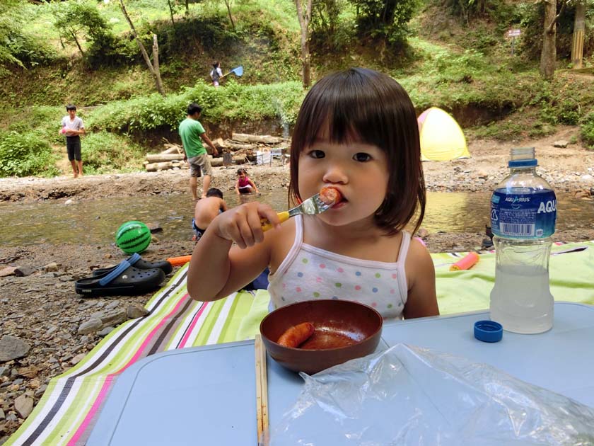 山城森林公園 川遊び バーベキュー